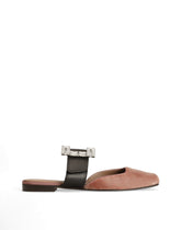 Velvet mules with jewel buckle -  | Dolce &amp; Gabbana