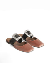 Velvet mules with jewel buckle -  | Dolce &amp; Gabbana