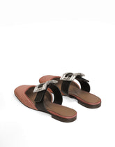 Velvet mules with jewel buckle -  | Dolce &amp; Gabbana