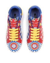Calfskin nappa Portofino sneakers with Carretto print -  | Dolce & Gabbana