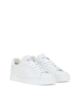 Portofino calf leather sneakers with DG logo -  | Dolce &amp; Gabbana