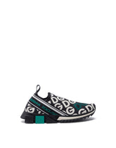 Slip-on sneakers in stretch mesh with DG logo -  | Dolce &amp; Gabbana