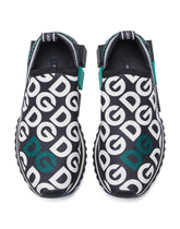 Slip-on sneakers in stretch mesh with DG logo -  | Dolce &amp; Gabbana