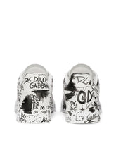 Calfskin Portofino sneakers with logo print -  | Dolce & Gabbana
