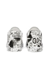 Calfskin Portofino sneakers with logo print -  | Dolce & Gabbana