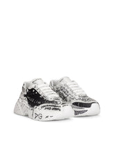 Hand-painted “graffiti” calfskin nappa Daymaster sneakers -  | Dolce & Gabbana