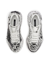 Hand-painted “graffiti” calfskin nappa Daymaster sneakers -  | Dolce & Gabbana
