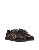 Leopard-print cotton NS1 slip-on sneakers -  | Dolce &amp; Gabbana