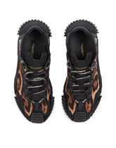 Leopard-print cotton NS1 slip-on sneakers -  | Dolce &amp; Gabbana