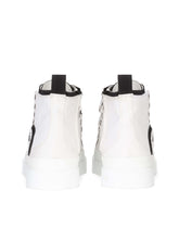 Two-tone canvas Portofino Light mid-top sneakers with DG logo -  | Dolce &amp; Gabbana