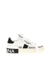 Calfskin Custom 2.Zero sneakers with contrasting details -  | Dolce &amp; Gabbana