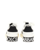 Calfskin Custom 2.Zero sneakers with contrasting details -  | Dolce &amp; Gabbana