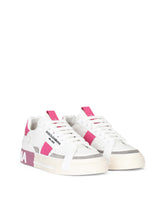 Calfskin Custom 2.Zero sneakers with contrasting details -  | Dolce & Gabbana