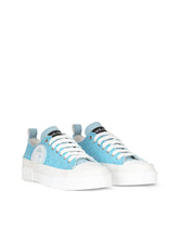 Rubberized calfskin Portofino Light sneakers with micro-sequins -  | Dolce & Gabbana