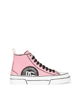 Hand-painted canvas Portofino Light mid-top sneakers -  | Dolce & Gabbana
