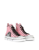 Hand-painted canvas Portofino Light mid-top sneakers -  | Dolce & Gabbana