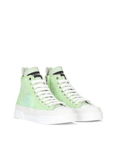 Rubberized calfskin Portofino Light mid-top sneakers with micro-sequins -  | Dolce &amp; Gabbana