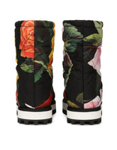 Nylon ankle boots with rose print -  | Dolce & Gabbana