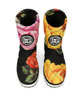 Nylon ankle boots with rose print -  | Dolce & Gabbana