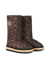 Leopard-print nylon city boots -  | Dolce &amp; Gabbana