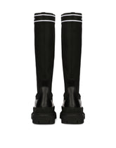 Calfskin and stretch mesh boots -  | Dolce & Gabbana