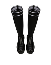 Calfskin and stretch mesh boots -  | Dolce & Gabbana
