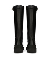 Calfskin boots with branded strap -  | Dolce &amp; Gabbana