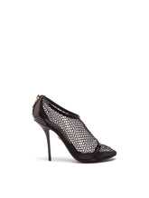 Polished calfskin and mesh sandals -  | Dolce & Gabbana