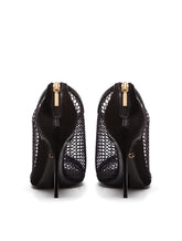 Polished calfskin and mesh sandals -  | Dolce & Gabbana