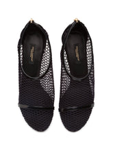 Polished calfskin and mesh sandals -  | Dolce & Gabbana