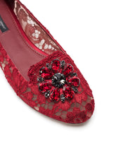 SLIPPER IN TAORMINA LACE WITH CRYSTALS -  | Dolce &amp; Gabbana