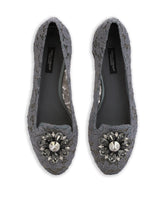 SLIPPER IN TAORMINA LACE WITH CRYSTALS -  | Dolce &amp; Gabbana