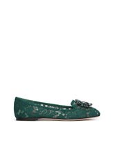 SLIPPER IN TAORMINA LACE WITH CRYSTALS -  | Dolce & Gabbana