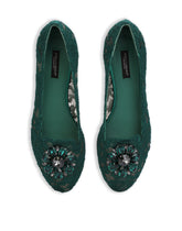 SLIPPER IN TAORMINA LACE WITH CRYSTALS -  | Dolce & Gabbana