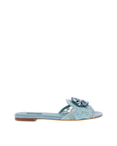 Slippers in lace with crystals -  | Dolce &amp; Gabbana