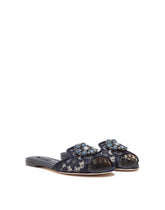 Slippers in lace with crystals -  | Dolce & Gabbana