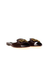 CALFSKIN SLIDERS WITH DG LOGO -  | Dolce &amp; Gabbana