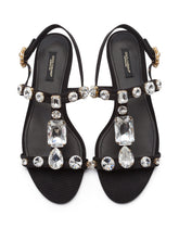 MESH SANDALS WITH CRYSTAL EMBELLISHMENT -  | Dolce & Gabbana