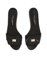 Patchwork denim sliders -  | Dolce & Gabbana