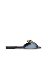 Patchwork denim Devotion slides -  | Dolce &amp; Gabbana