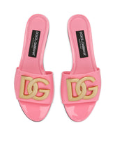Patent leather sliders with DG logo -  | Dolce &amp; Gabbana