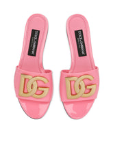 Patent leather sliders with DG logo -  | Dolce & Gabbana