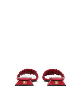 Gathered nappa leather slides -  | Dolce & Gabbana