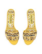 Sliders with embroidered majolica pattern -  | Dolce &amp; Gabbana