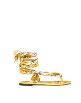 Printed silk twill thong sandals -  | Dolce &amp; Gabbana