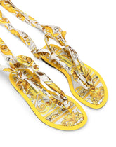 Printed silk twill thong sandals -  | Dolce &amp; Gabbana