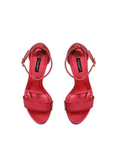 Nappa mordore sandals with baroque DG heel -  | Dolce & Gabbana