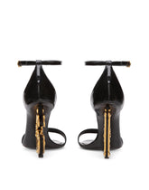 Polished calfskin sandals with DG baroque heel -  | Dolce &amp; Gabbana
