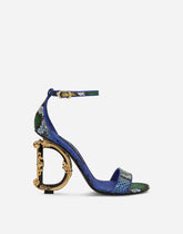 Python skin sandals with baroque DG detail -  | Dolce & Gabbana