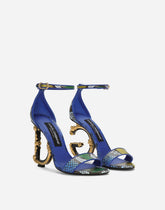 Python skin sandals with baroque DG detail -  | Dolce & Gabbana